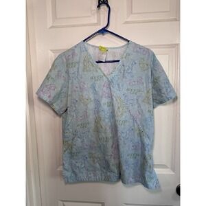 Women's Scooby Doo Scrub Top Pastel Size Medium